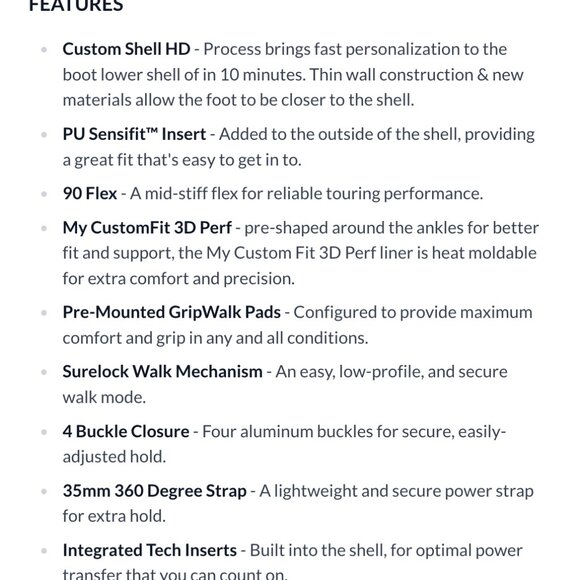 Salomon Shift Pro 90 W Alpine Touring Ski Boots - size 27 / 27.5 - US W 10/10.5 - Picture 16 of 16